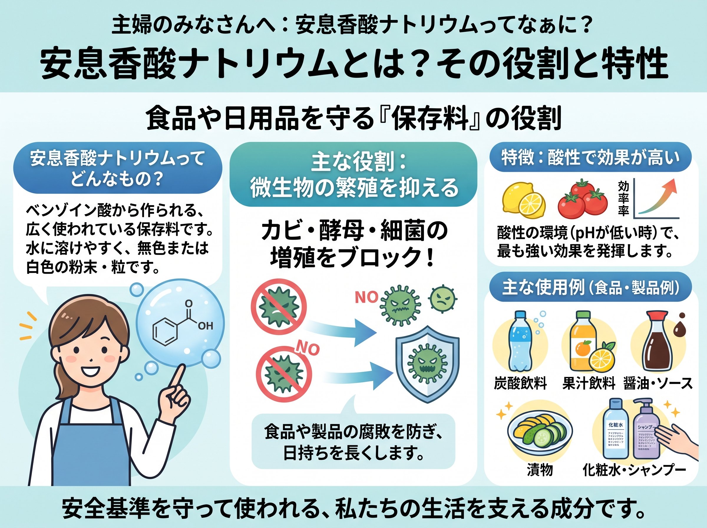 安息香酸ナトリウムとは何か？その役割と特性
