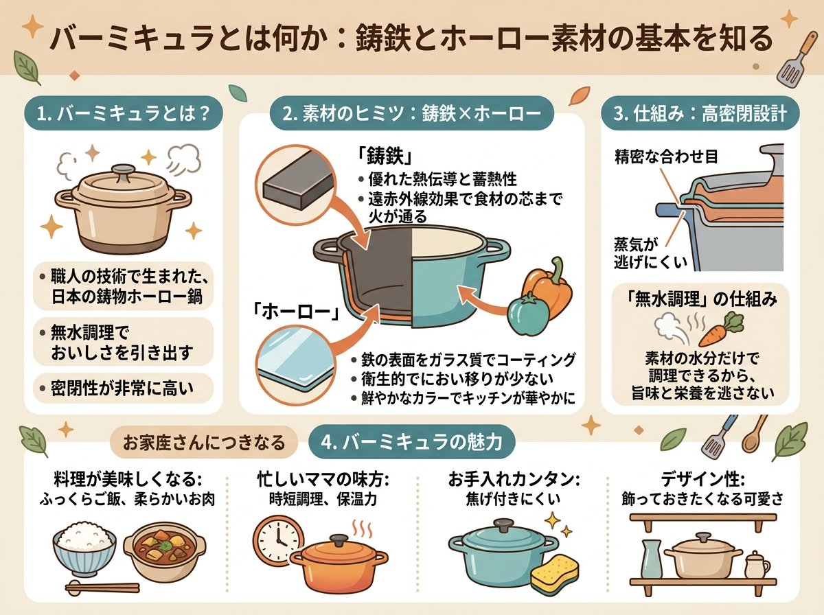 バーミキュラとは何か:鋳鉄とホーロー素材の基本を知る