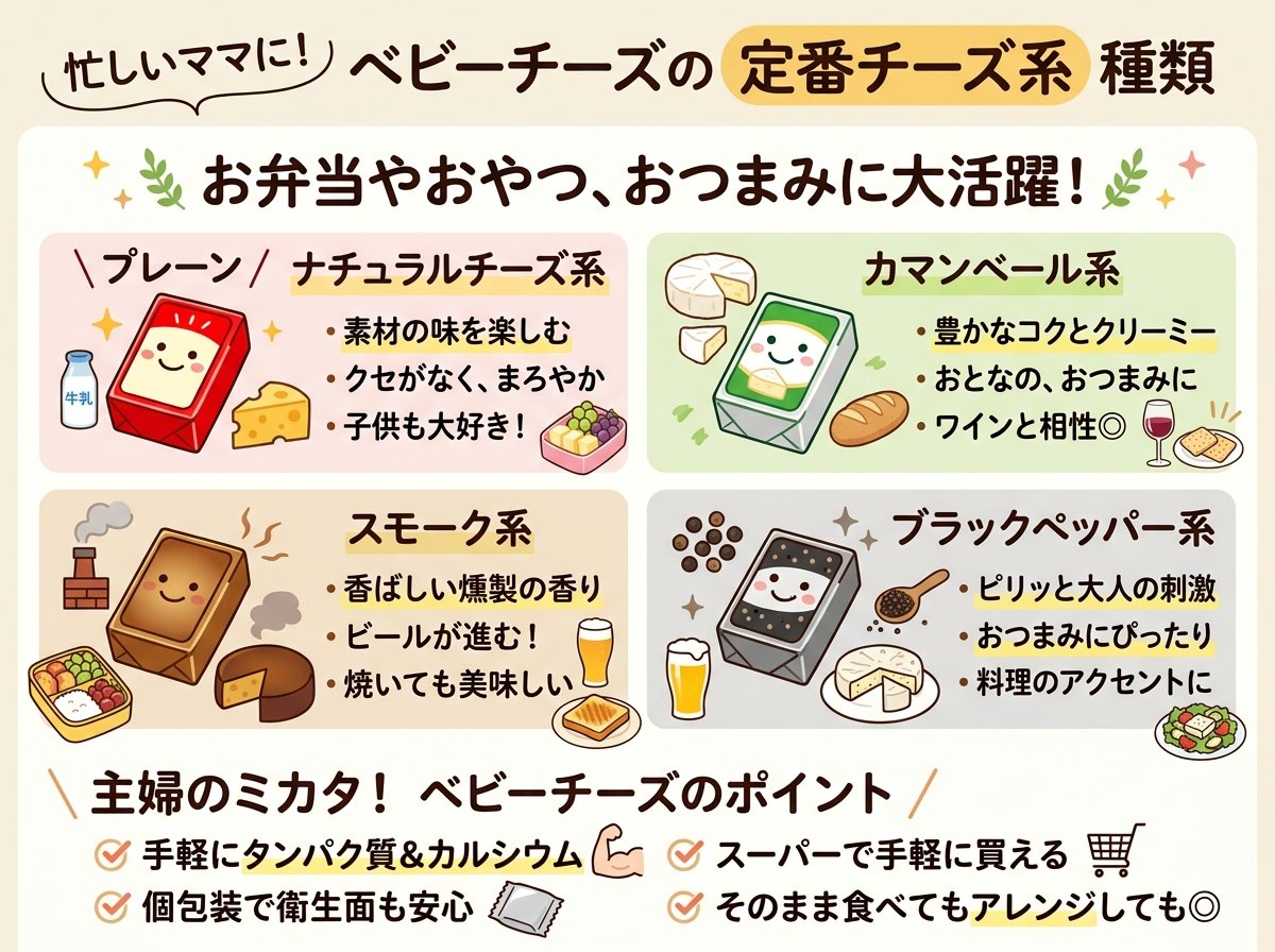 ベビーチーズの定番チーズ系種類
