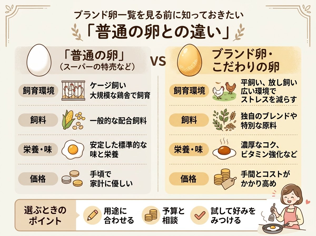 ブランド卵一覧を見る前に知っておきたい「普通の卵との違い」