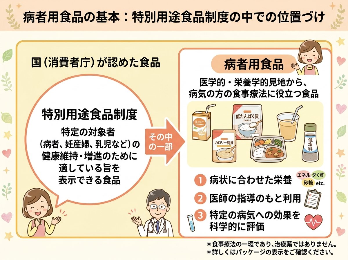 病者用食品の基本：特別用途食品制度の中での位置づけ