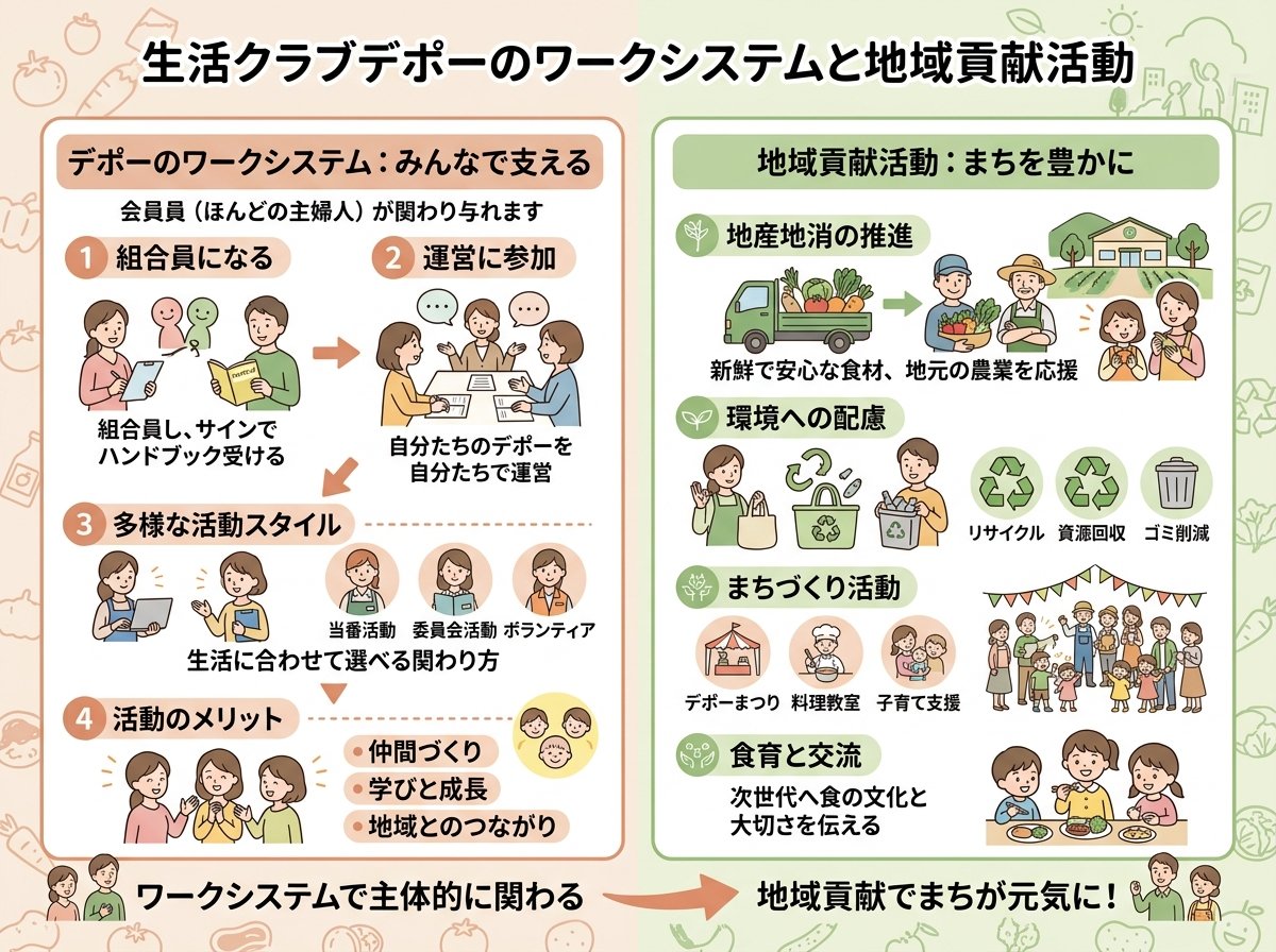 生活クラブデポーのワークシステムと地域貢献活動