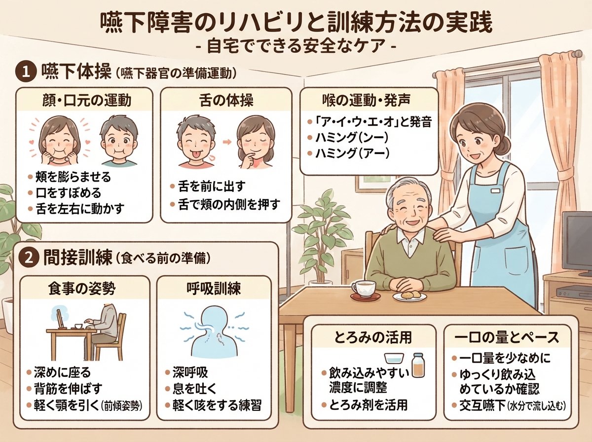 嚥下障害のリハビリと訓練方法の実践