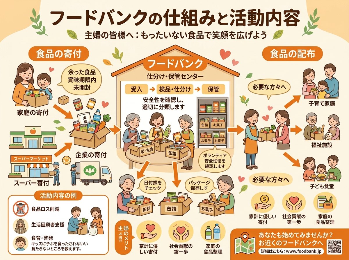 フードバンクの仕組みと活動内容