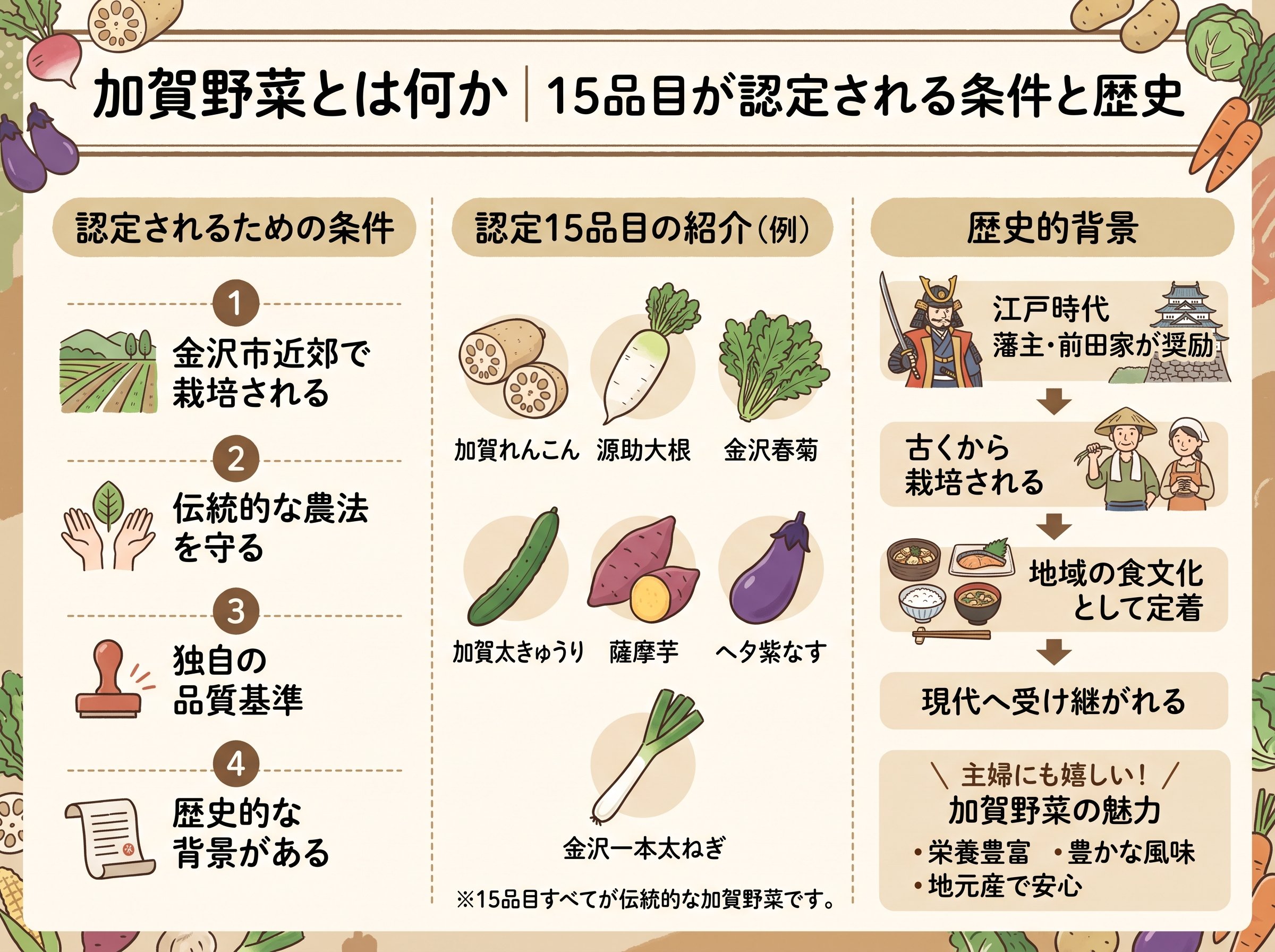 加賀野菜とは何か|15品目が認定される条件と歴史