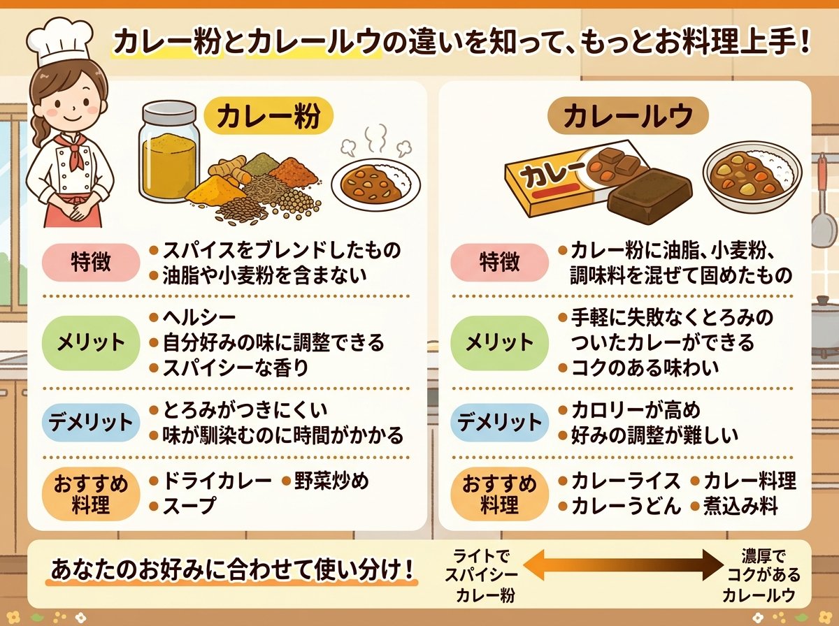 カレー粉とカレールウの違い
