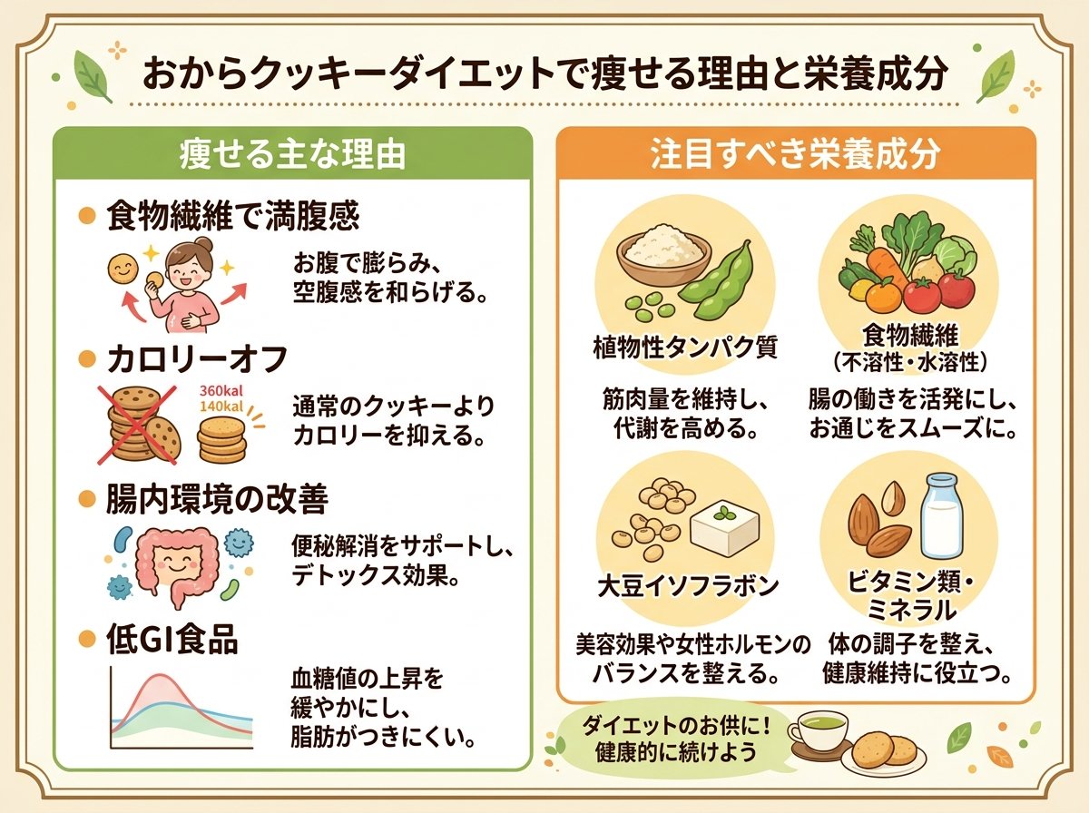 おからクッキーダイエットで痩せる理由と栄養成分