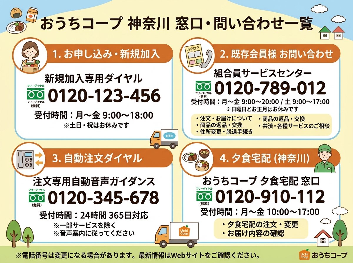 おうちコープの神奈川での電話問い合わせ先