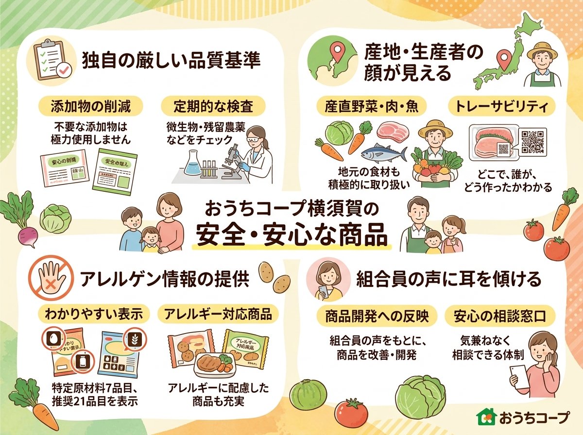 おうちコープ横須賀の安全・安心な商品