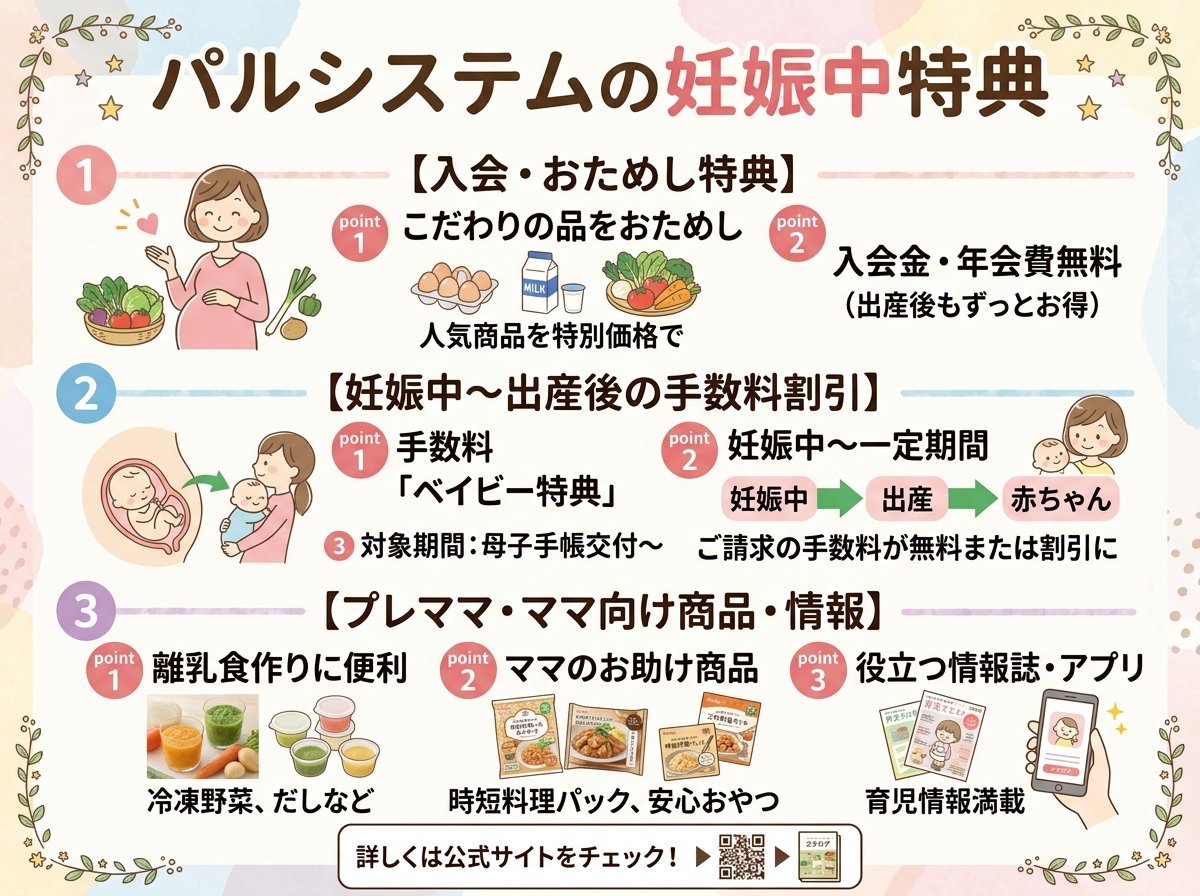 パルシステムの妊娠中特典とは