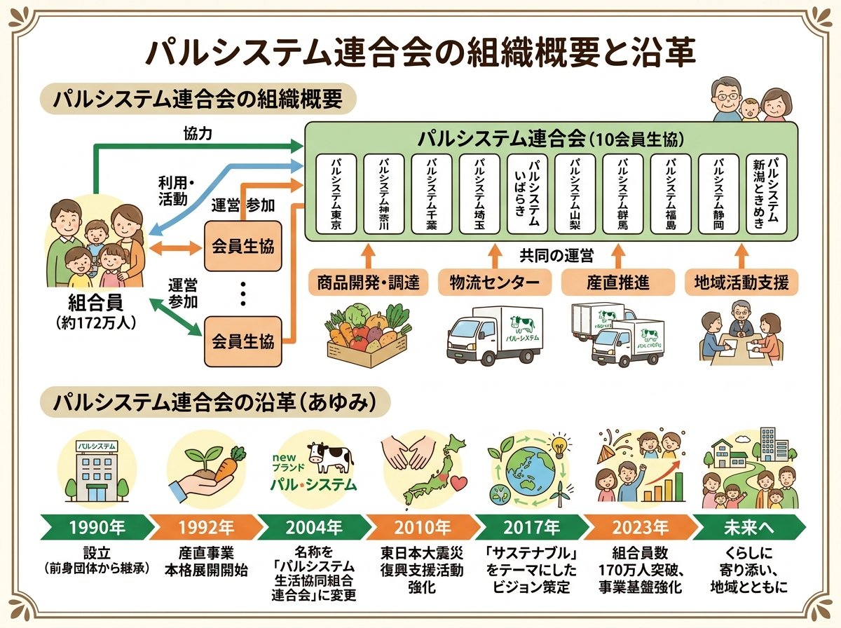 パルシステム連合会の組織概要と沿革