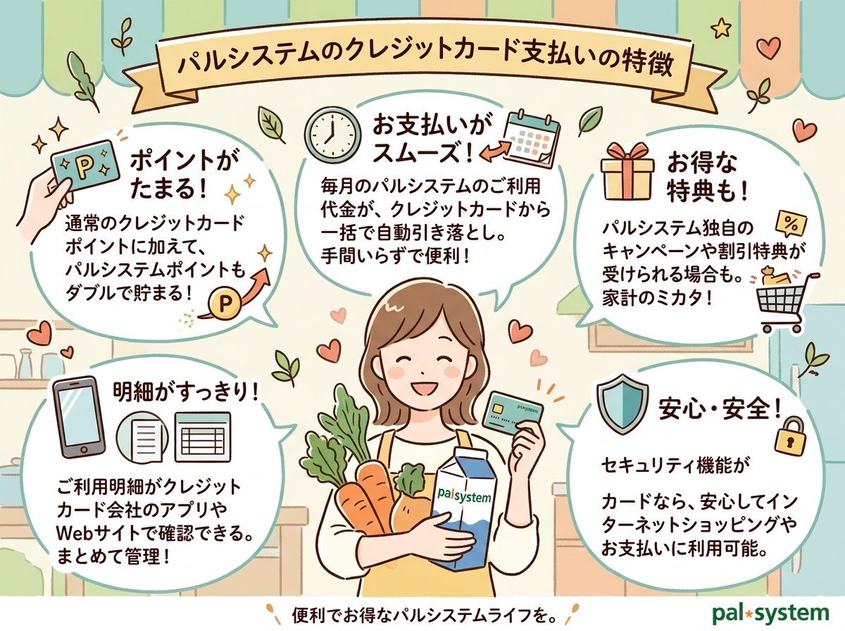 パルシステムのクレジットカード支払いの特徴