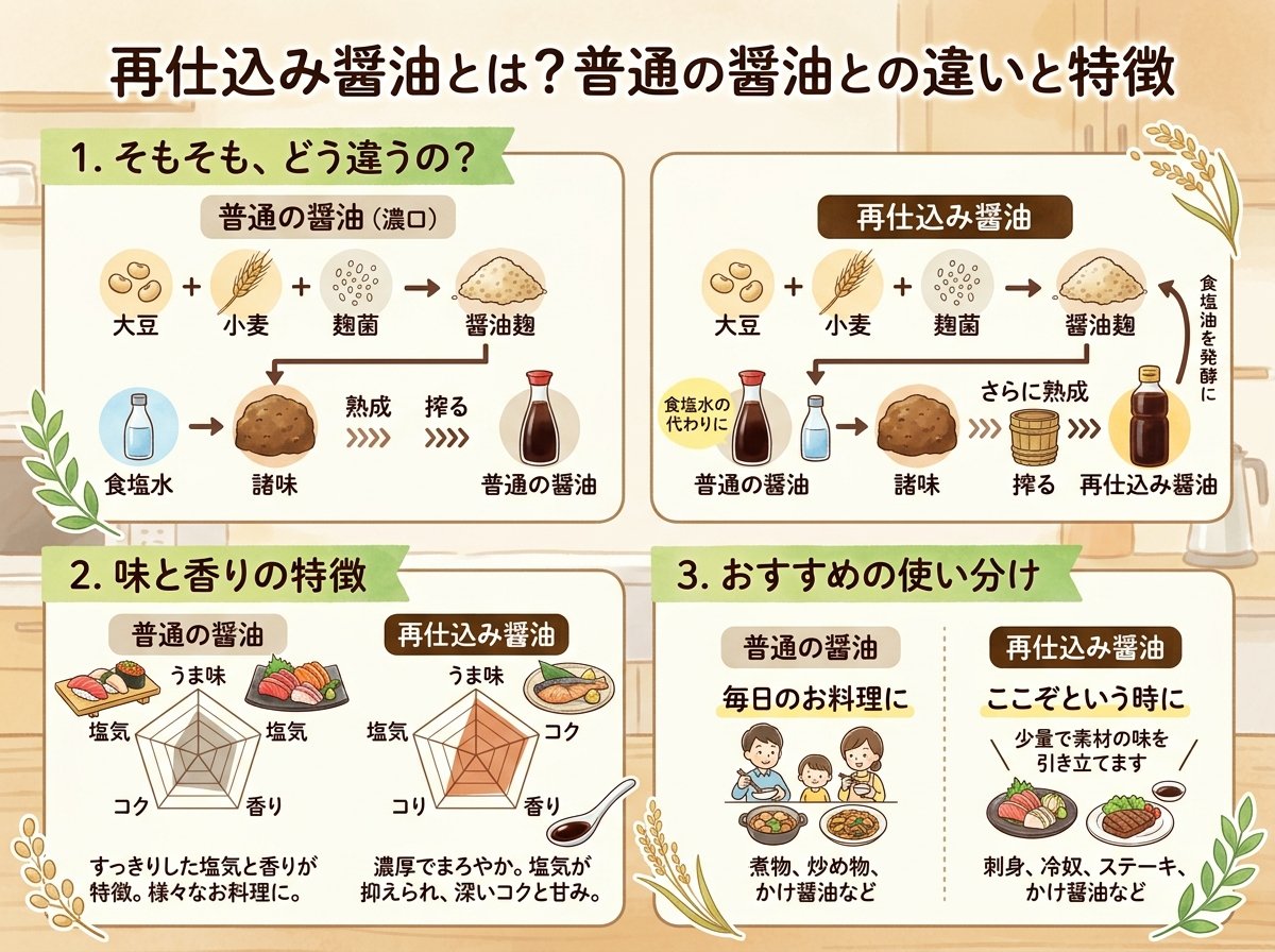 再仕込み醤油とは?普通の醤油との違いと特徴
