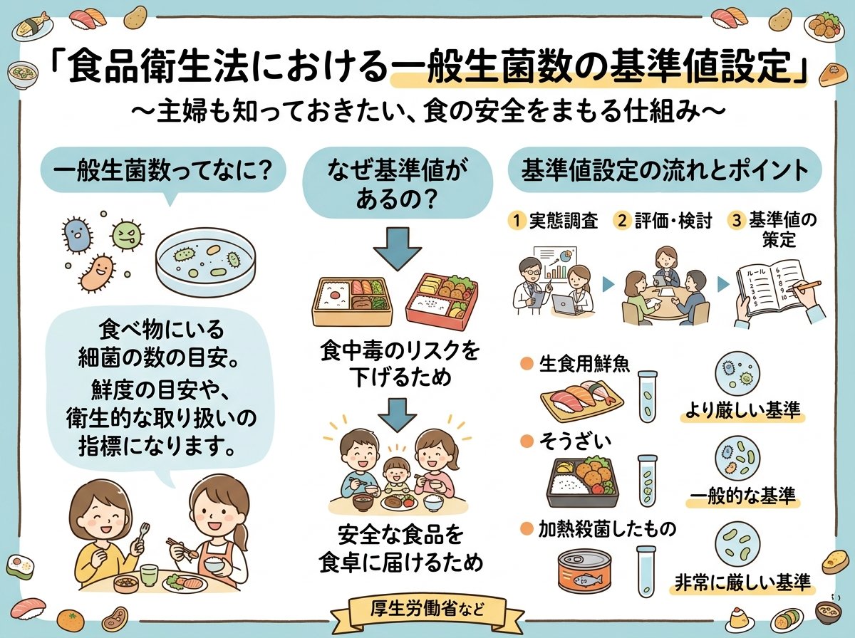 食品衛生法における一般生菌数の基準値設定
