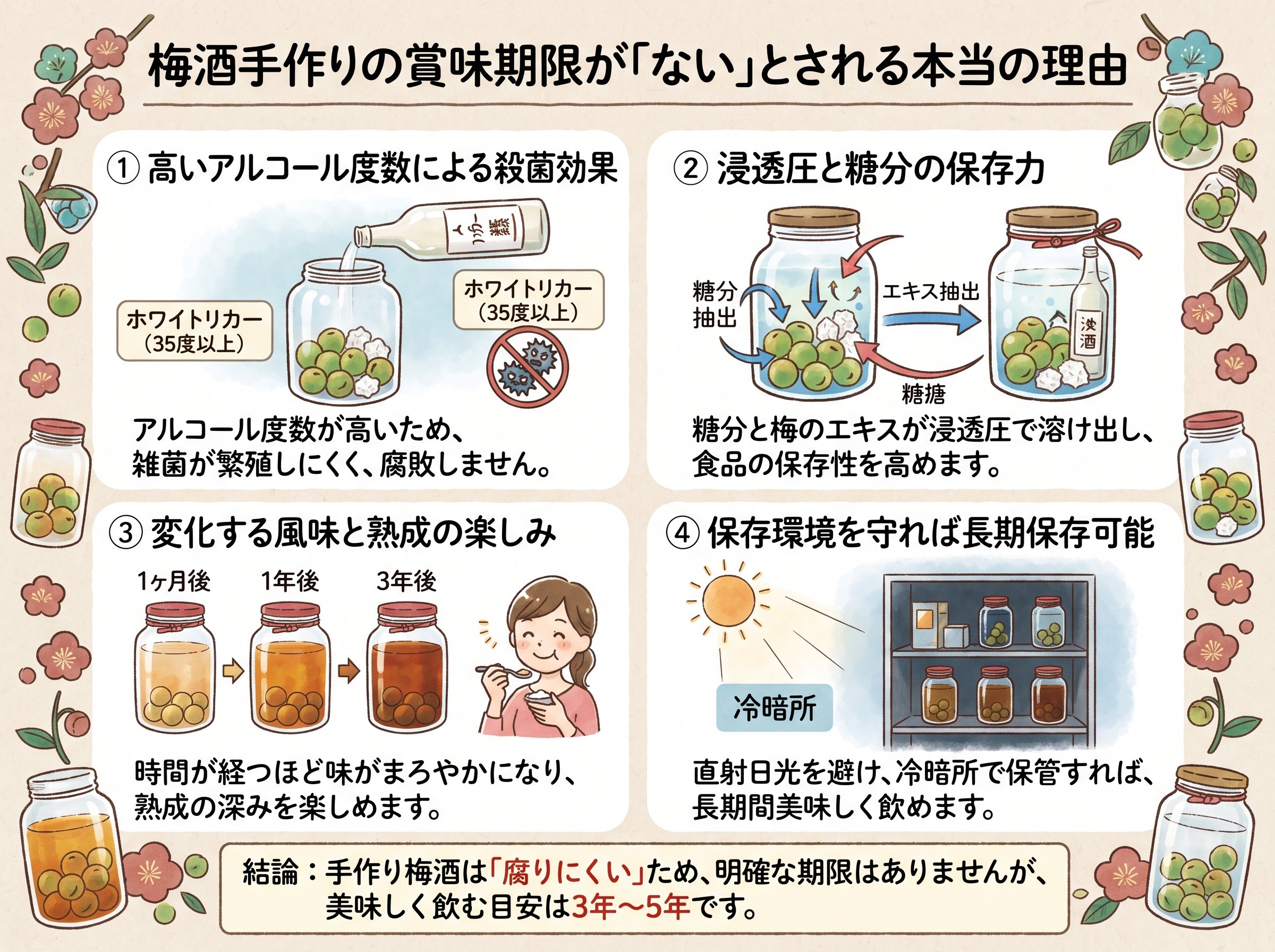 梅酒手作りの賞味期限が「ない」とされる本当の理由